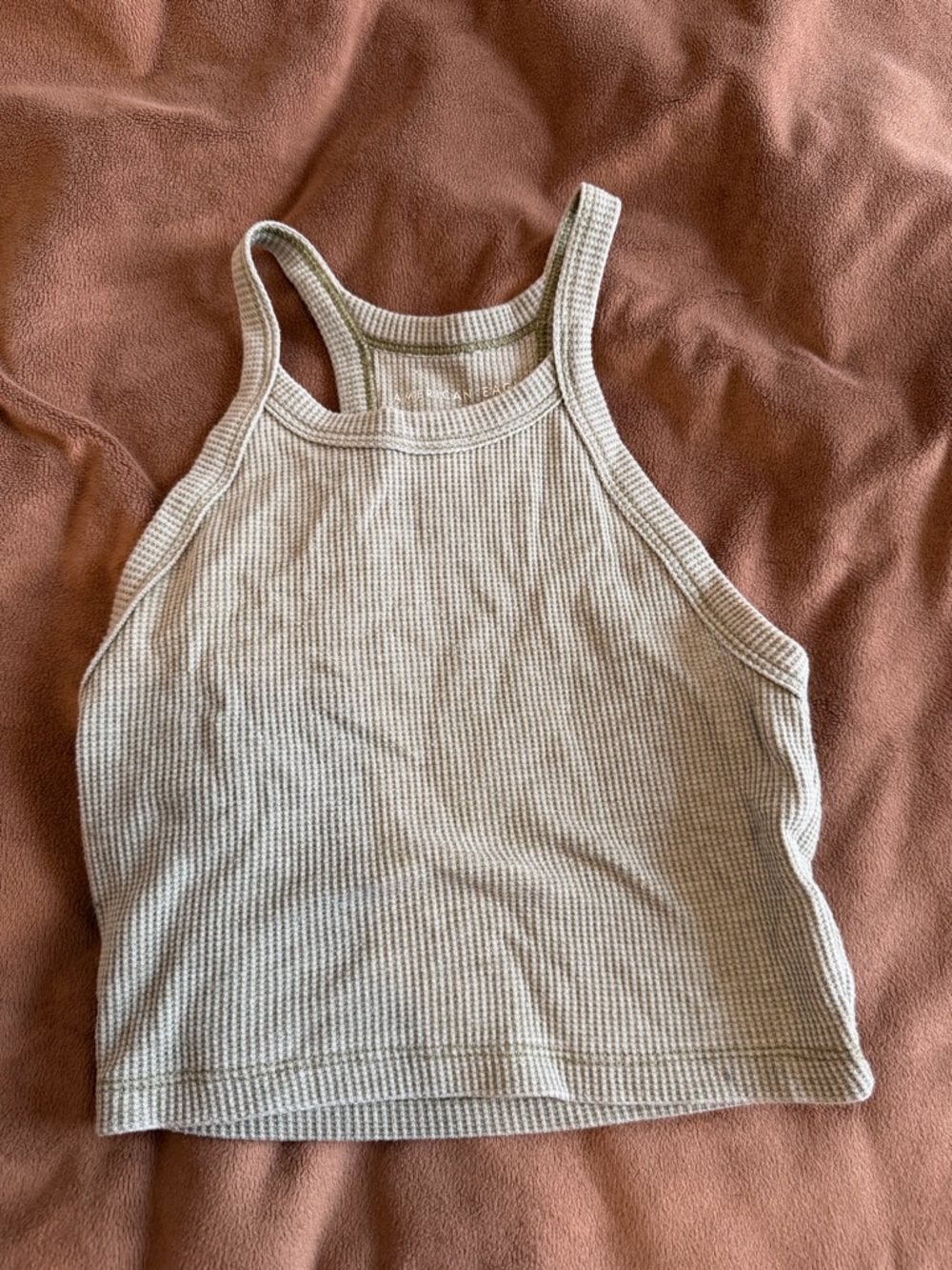 American Eagle Outfitters Ribbed Waffle Tank Top